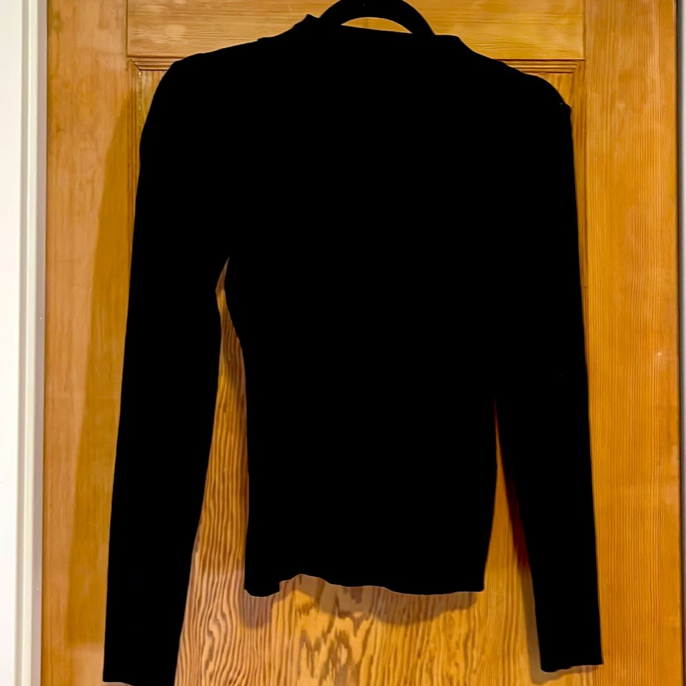 By Clara Paris Mock neck sweater, black. Size small.